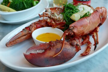 lobster with lemon
