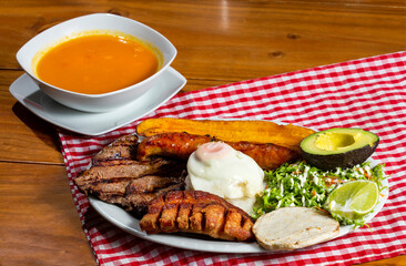 Bandeja paisa, typical dish at the Antioqueño region of Colombia