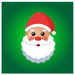 Santa Claus 2021. Christmas and new year. Sticker for websites, emails, banners, postcards, gifts.