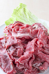 Obraz premium 牛肉の切り落とし