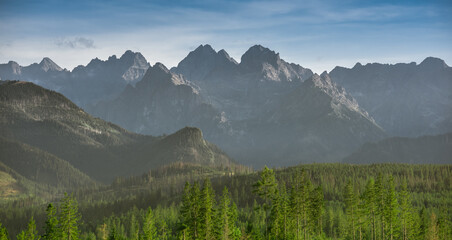 Rocky summits of Tatra Mountains - view from Glodowka