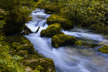 Fototapeta na wymiar Bollinger Wasserfälle, Österreich, fließendes Wasser