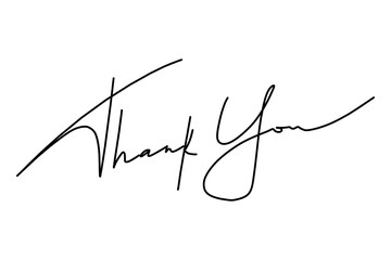 THANK YOU hand lettering handmade calligraphy, vector eps10