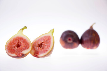 fresh and delicious fig isolated on white background
