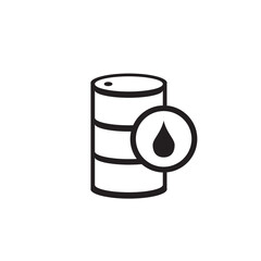 Oil drum sign logo design template