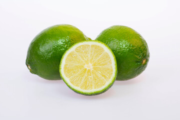fresh and delicious lime isolated on white background
