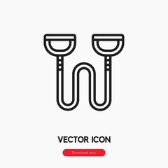 resistance band icon vector. Linear style sign for mobile concept and web design. resistance band symbol illustration. Pixel vector graphics - Vector.	