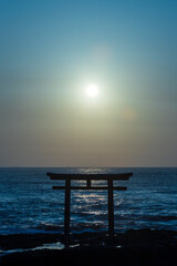 大洗磯前神社　日の出