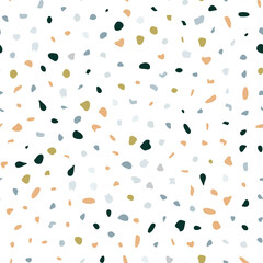Terrazzo Vector Seamless Pattern, Stone Flooring, Texture Background