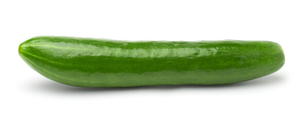 Fresh cucumber isolated on white background.