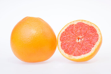 fresh and delicious grapefruit isolated on white background
