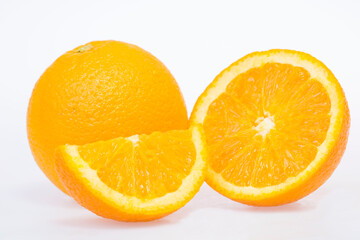 fresh and delicious orange isolated on white background
