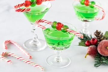 Mint Julep cocktails for a Christmas celebration.