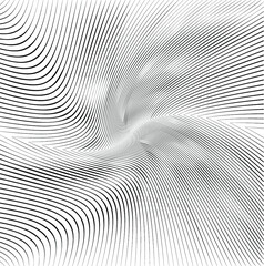 Abstract warped Diagonal Striped Background . Vector curved twisted slanting, waved lines texture
