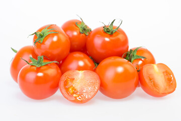 fresh and delicious tomato isolated on white background
