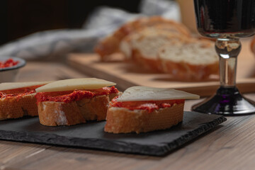 Typical Mediterranean meat spread prepared with pork and paprika.