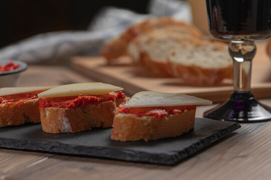 Typical Mediterranean meat spread prepared with pork and paprika.