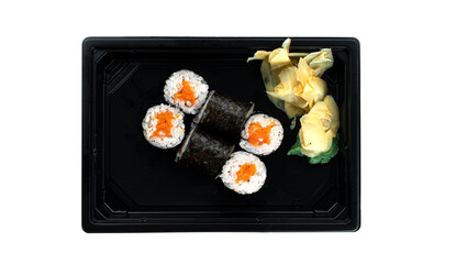 Sushi rolls on a white background. Japanese cuisine. High quality photo