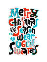 Anti Christmas vector lettering