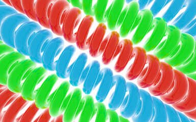 カラフルな螺旋パイプ