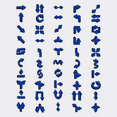 Blue arrows lineal color