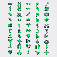 Green arrows lineal color 