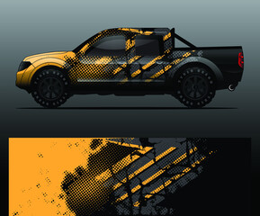 Truck decal graphic wrap vector, abstract background