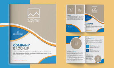 Corporate bifold brochure for your business. It's also compatible catalog, company profile, booklet, annual report, company profile, minimalist design and fully editable.