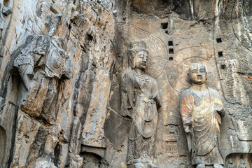 Longmen Grottoes with Buddha's figures are Starting with the Northern Wei Dynasty in 493 AD. It is...