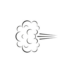 A cloud of spray. Simple flat vector illustration on a white background