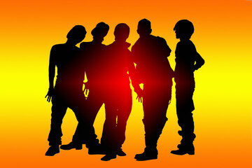 若者シルエット