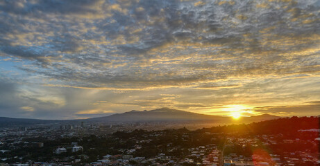 Sunrise over Escazu, San Jose, Costa Rica