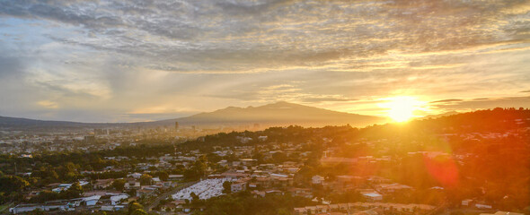 Sunrise over Escazu, San Jose, Costa Rica