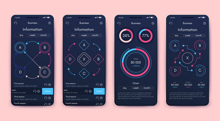 Modern infographic vector elements for business brochures. Use in website, corporate brochure, advertising and marketing..