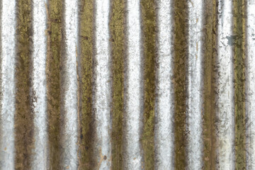 Grunge silver and red rust corrugated iron metal plate textured background