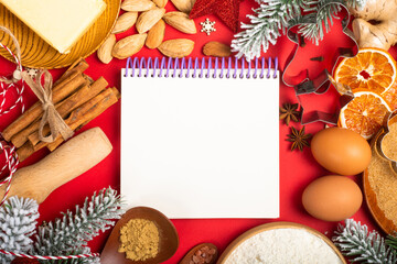 Christmas cookie cooking background