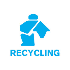 Vector logo for plastic and glass recycling