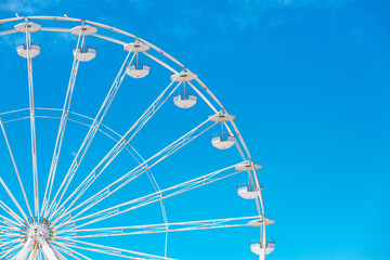 Ferris Wheel with Blue Sky and clouds