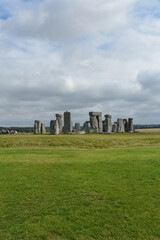 wide sunny view of stonehenge