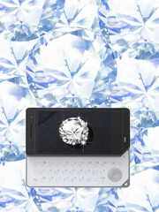 携帯画面に写るダイヤモンド