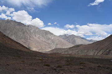 landscape with sky and clouds in nubra valley leh ladakh