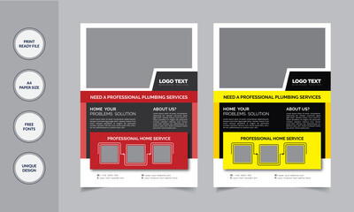 Home repair flyer Design Template, vector template in A4 size.
Template details:
Easy Customization and Editable
3 Color Version
Full Vector Eps  file
Size: A4 (210X297)
300 DPI resolutions