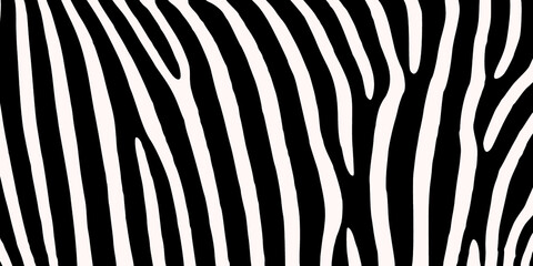 Black and white zebra skin vector pattern