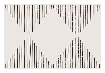 Foto op Plexiglas Minimalistische kunst Trendy abstracte esthetische creatieve minimalistische artistieke handgetekende compositie