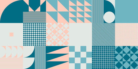 Naklejka premium Abstract Geometric Vector Shapes Pattern Design Elements