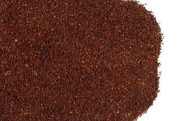 Pile of ground coffee
