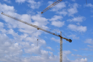 construction site with crane