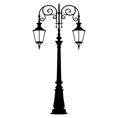 Fototapeta na wymiar Illustration of a street lamp / Isolated