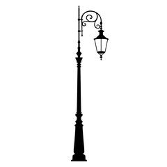 Illustration of a street lamp / Isolated - 383301750