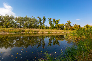 Autumn day on lake